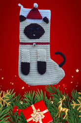 Siamese Cat Stocking (Crochet)