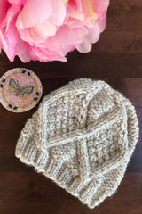 Diamond Cable Crush Hat (Knit)