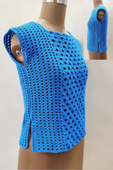 Blue Shells Top (Crochet)
