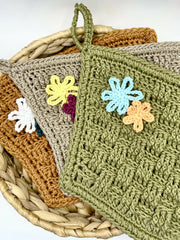 Wicker Basket Trivet or Potholder (Crochet)