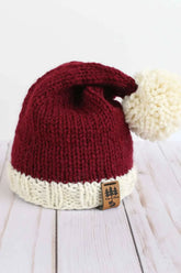 Classic Santa Stocking Cap Christmas Hat (Knit)