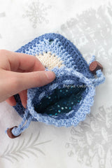 Sun and Moon Drawstring Pouch (Crochet)
