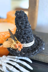 Decorative Halloween Witch Hats - Set of 3 (Crochet)