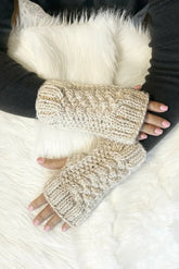 Celtic Fingerless Mittens (Knit)