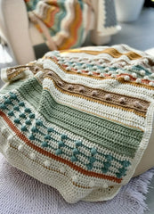 Dots and Dashes Throw Blanket (Crochet)