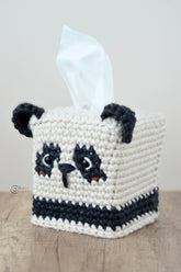 Panda Tissue Box Cover (Crochet)
