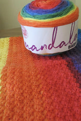 Fun Colorway Mandala Baby Blanket (Crochet)