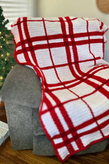 Christmas Plaid Throw (Crochet)