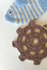 Fish Oven Mitt & Ship's Wheel Potholder/Trivet (Crochet)