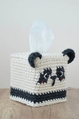 Panda Tissue Box Cover (Crochet)