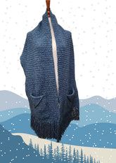 Denim Dreams Pocket Shawl (Crochet)