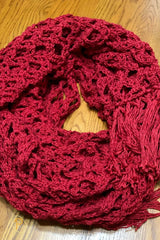 Sophisticated Scarlet Throw Blanket (Crochet)