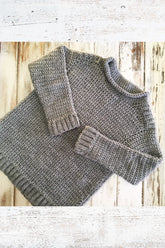 Kids Ribbed Shoulder Sweater (Crochet)