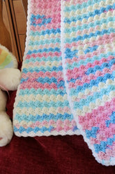 Pretty Cluster Ice Cream Baby Blanket (Crochet)
