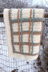 Tartan Plaid Sherpa Blanket (Crochet)