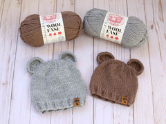 Wool Bear Ears Hat (Knit)