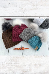 Feather Stitch Beanie (Crochet)