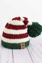 Classic Elf Stocking Cap Christmas Hat (Knit)