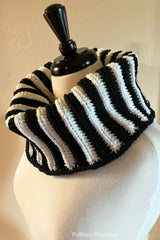 Ribbed Knit Look Cowl (Crochet)