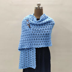 Cornflower Blue Shawl (Crochet)