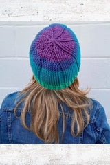 Self-Striping Simple Crochet Beanie (Crochet)