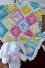 Pastel Granny Square Baby Blanket – Shell Stitch (Crochet)