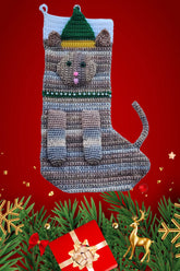 Tabby Cat Christmas Stocking (Crochet)
