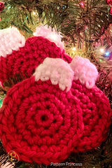 Chunky Christmas Ornament Coaster and Placemat (Crochet)