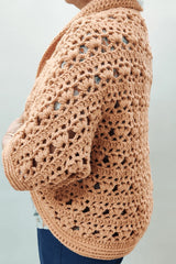 Pumpkin Pie Cocoon Shrug (Crochet)