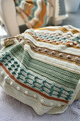 Dots and Dashes Throw Blanket (Crochet)