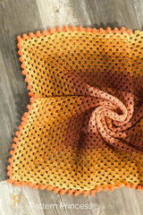 Continuous Granny Square Crochet Blanket with Dot Border (Crochet)