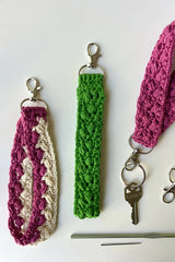 Fancy Keychain Wristlet (Crochet)