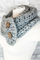 Jolie Button Scarf (Crochet)