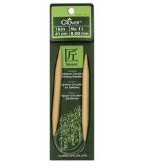 Clover Bamboo Circular Knitting Needles 16" (Sizes 11 & 13)