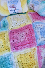 Pastel Granny Square Baby Blanket – Shell Stitch (Crochet)