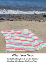 Coral Coast Beach Blanket (Circular Knitting Machine)