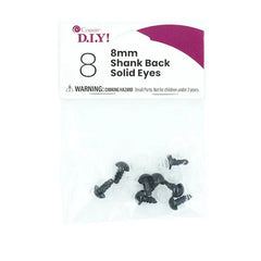 Shank Back Solid Eyes (12mm & 18mm)