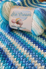 Baby Blue Ice Cream Blanket (Crochet)