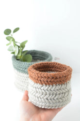 Herringbone Baskets (Crochet)