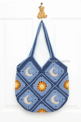 Sun and Moon Tote Bag (Crochet)