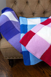 Contemporary Checks: The Updated Gingham Blanket (Circular Knitting Machine)