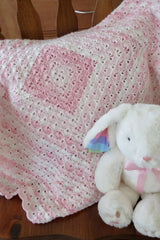 Whispers in Shell Pink Baby Blanket (Crochet)