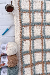 Tartan Plaid Sherpa Blanket (Crochet)