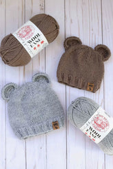 Wool Bear Ears Hat (Knit)