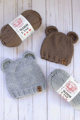 Wool Bear Ears Hat (Knit)