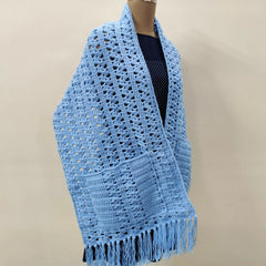 Cornflower Blue Shawl (Crochet)