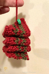 Ribbon Candy Christmas Ornament (Crochet)
