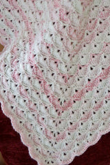 Whispers in Shell Pink Baby Blanket (Crochet)