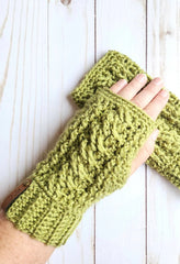Karen Cable Mitts (Crochet)