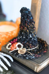 Decorative Halloween Witch Hats - Set of 3 (Crochet)